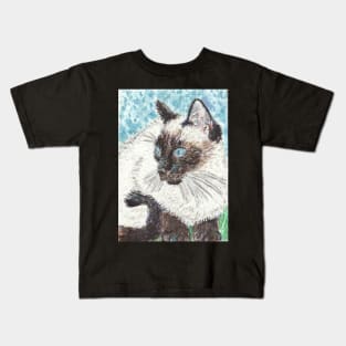 Cute  Siamese cat Kids T-Shirt